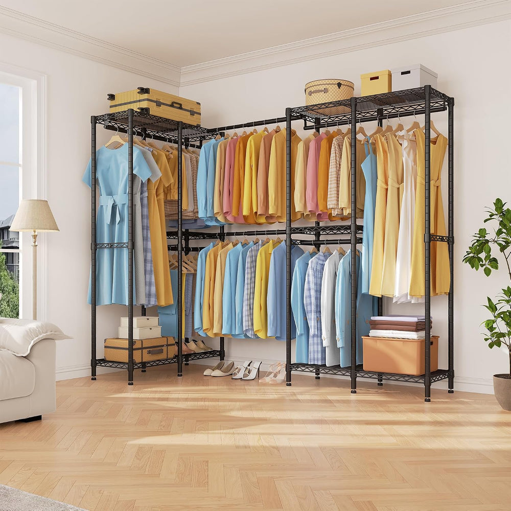 M1 Heavy Duty Clothes Rack, Expandable Clothing Rack, Black