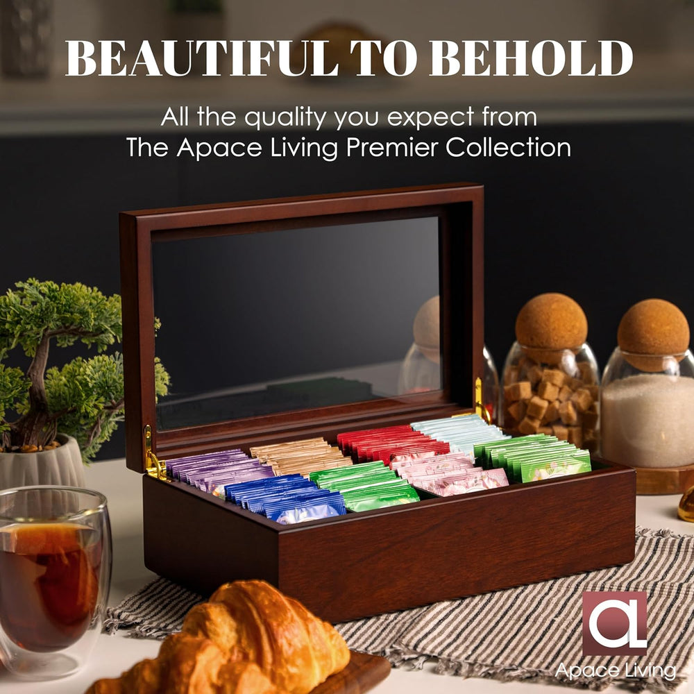 Tea Box - Luxury Wooden Tea Bag Organizer from The Apace Premier Collection