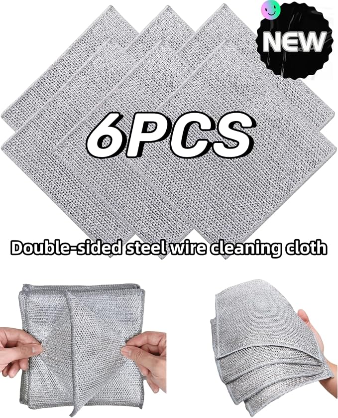 Stainless Steel Scrubber and Cleaning Rags - Image 6
