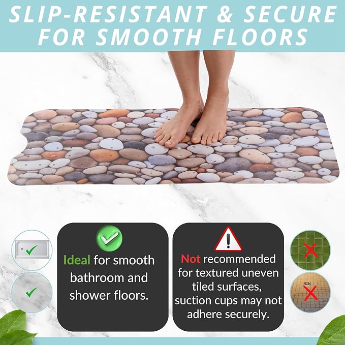 ENKOSI Bath Mat – Large 40 x 16 Inch Non-Slip Bathtub Mat - Image 6