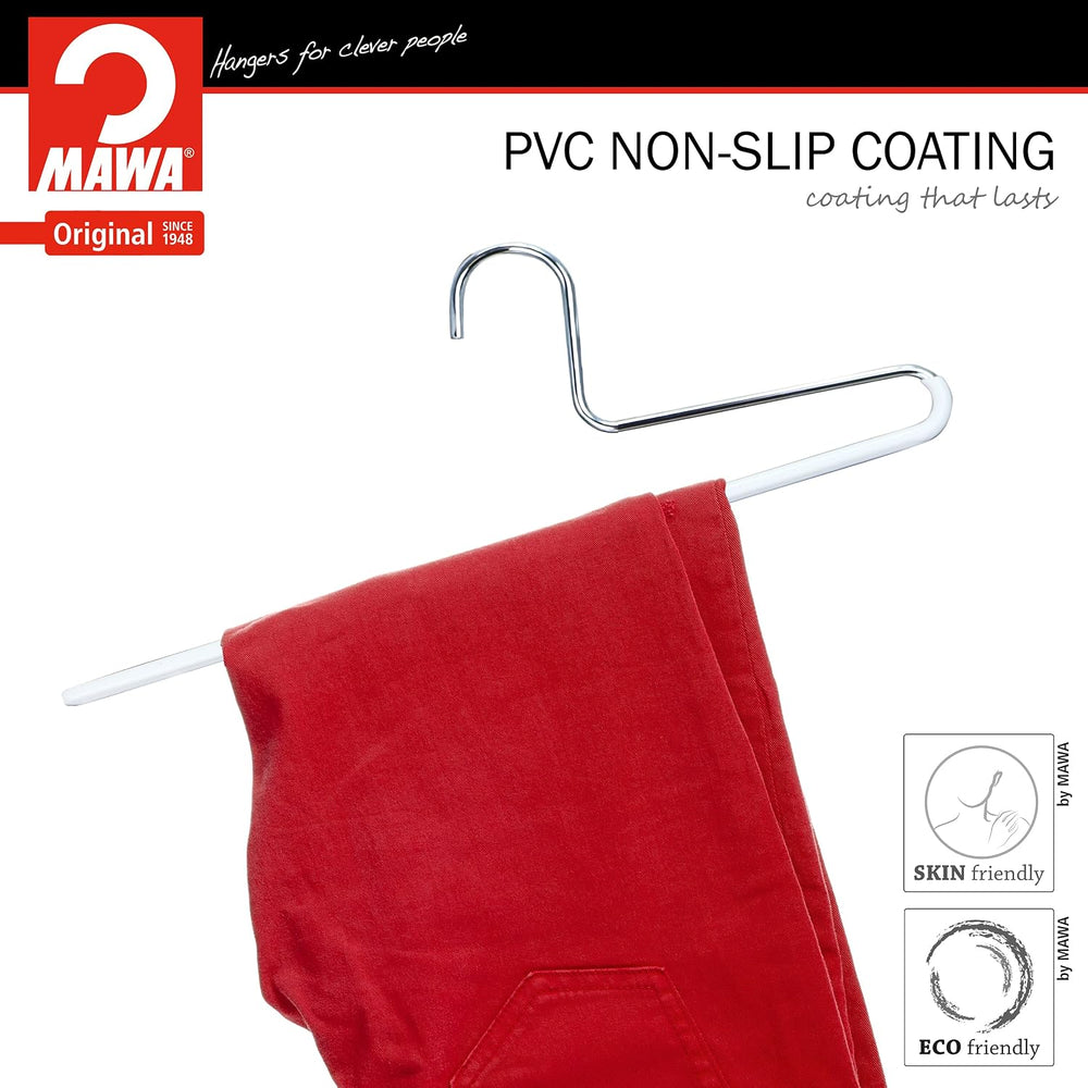 Mawa by Reston Lloyd Non-Slip Space Saving Clothes Hanger with Single Rod for...