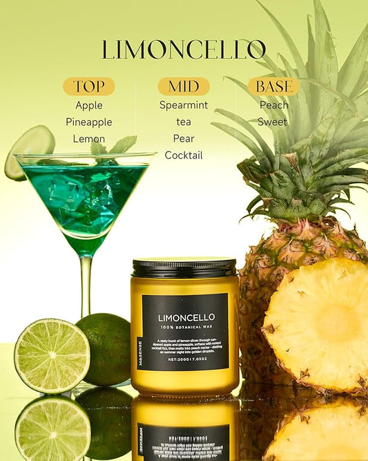 M&SENSE Limocello Summer Scented Candle, 7.05oz 50 Hours Long Lasting Burn Non - Image 2
