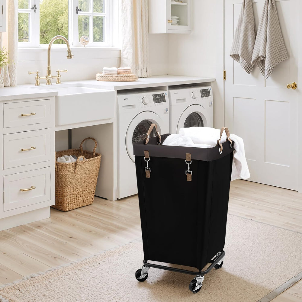 StorageWorks 110L Laundry Basket with Wheels, Rolling Hampers for Clothing