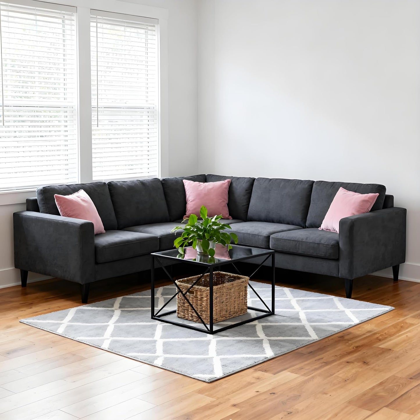 LazyMe Universal Sectional Sofa Interlocking, Sectional Couch Connectors, Sofa Connector Bracket with Hardware- 4 Sets, 8 Pieces