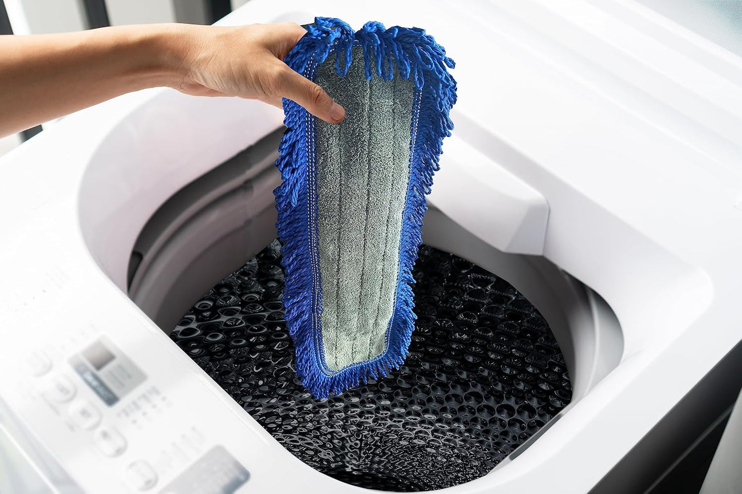 24" Microfiber Dust Mop Pads with Fringe - 12-Pack