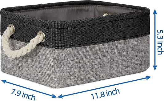 Temary Fabric Storage Baskets 6 Pcs Small Cloth Basket - Image 2