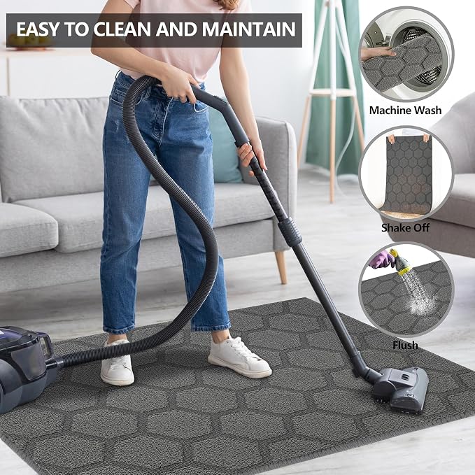 FONEYI Indoor Door Mat, Entrance Rug 24" x 36" Non-Slip Rubber Backing - Image 6