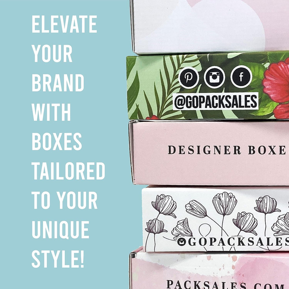 10x8x4 in. Personalized Shipping Boxes (25 Pack) - Custom Printed Outside wit...