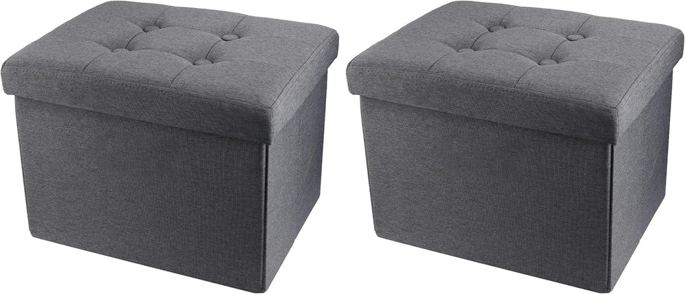ALASDO Storage Ottoman Footrest Stool Small Ottoman with Storage Foldable Ott...