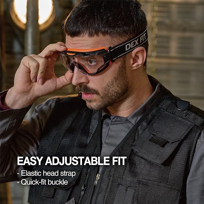 DEX FIT Protective Safety Goggles SG220; Anti Fog & Scratch, Z87 Eye Protection - Image 7