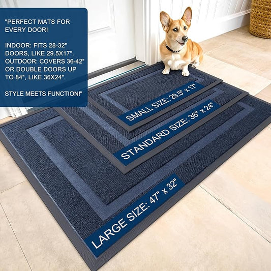 OLANLY Front Door Mat Indoor Outdoor Entrance, Waterproof All-Season, - Image 2