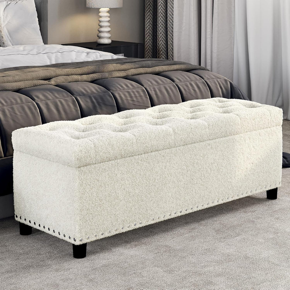 BELLEZE 47" Storage Ottoman, Storage Bench