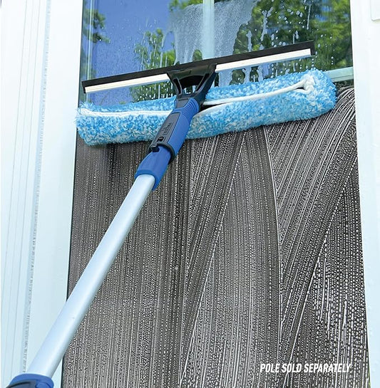 Unger Professional Connect and Clean 2-in-1 Squeegee and Scrubber, 14” Window - Image 2