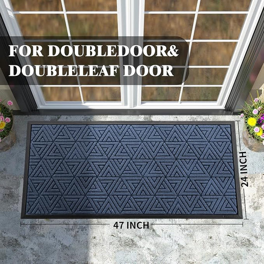 Yimobra Large Door Mat 47x24, All-Weather Waterproof Non-Slip Welcome Matt - Image 2