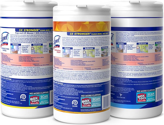 Lysol Disinfectant Wipes Bundle, Dorm Room Essentials, - Image 10