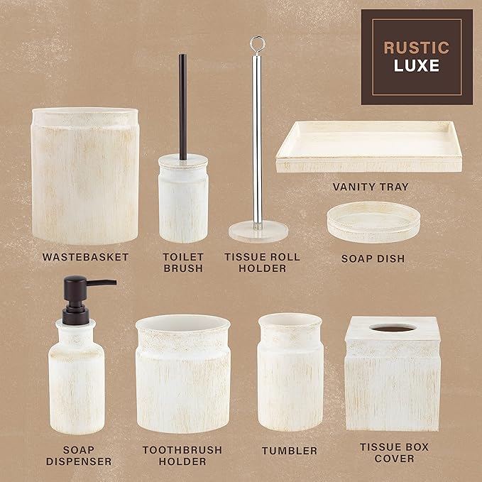 Creative Scents Rustic Luxe Toilet Brush and Holder Set - Image 7