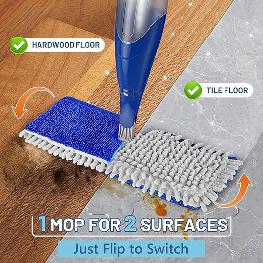 Papclean Spray Mops for Floor Cleaning: Double Sided Dust Mop for Hardwood Wood - Image 2