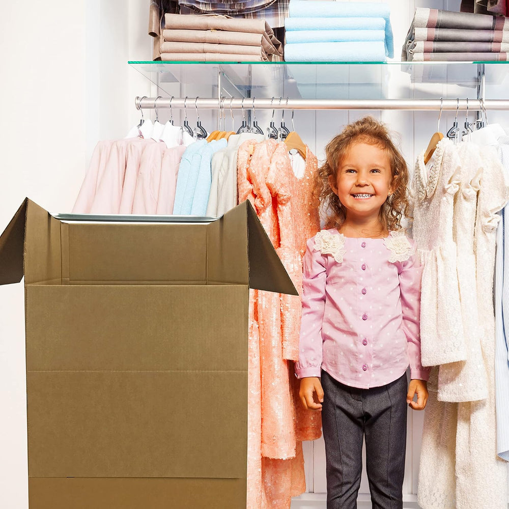 Uboxes "Shorty Space Saving Wardrobe Moving Boxes (Bundle of 6) 20"...