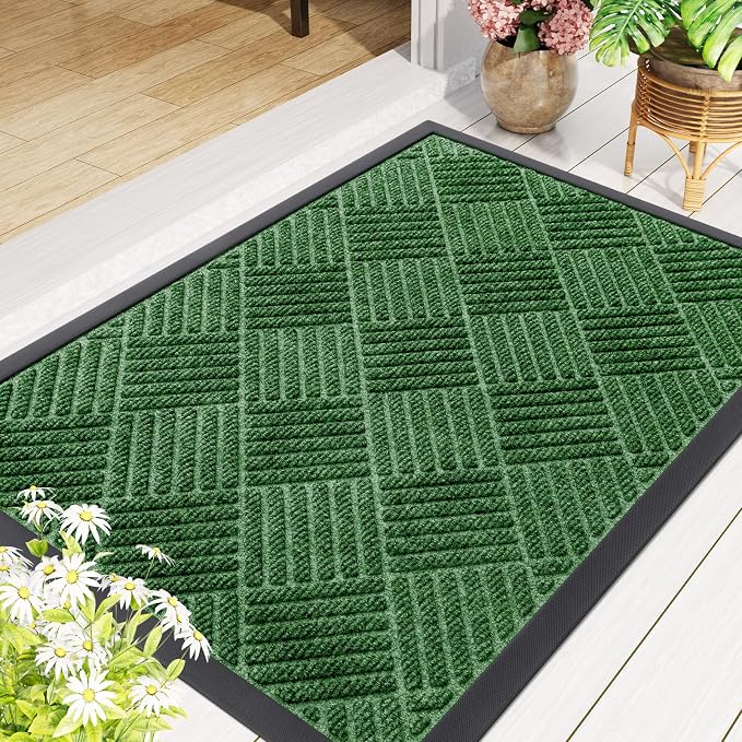 Smiry Front Door Mat Outside Entrance, Heavy Duty Outdoor Indoor Mat, Natural - Image 8