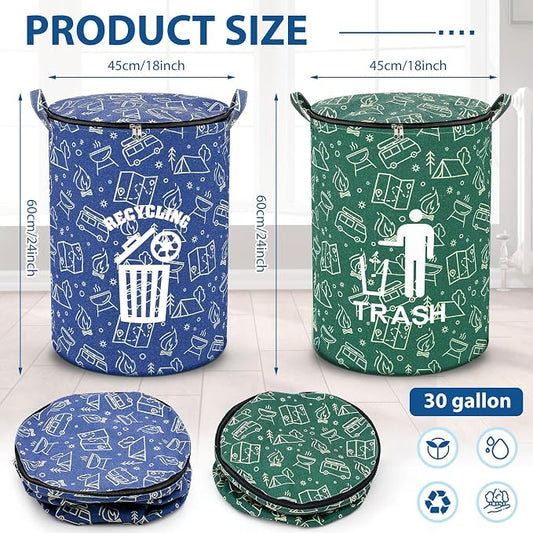 2 Pack Collapsible Trash Can Camping - Image 2