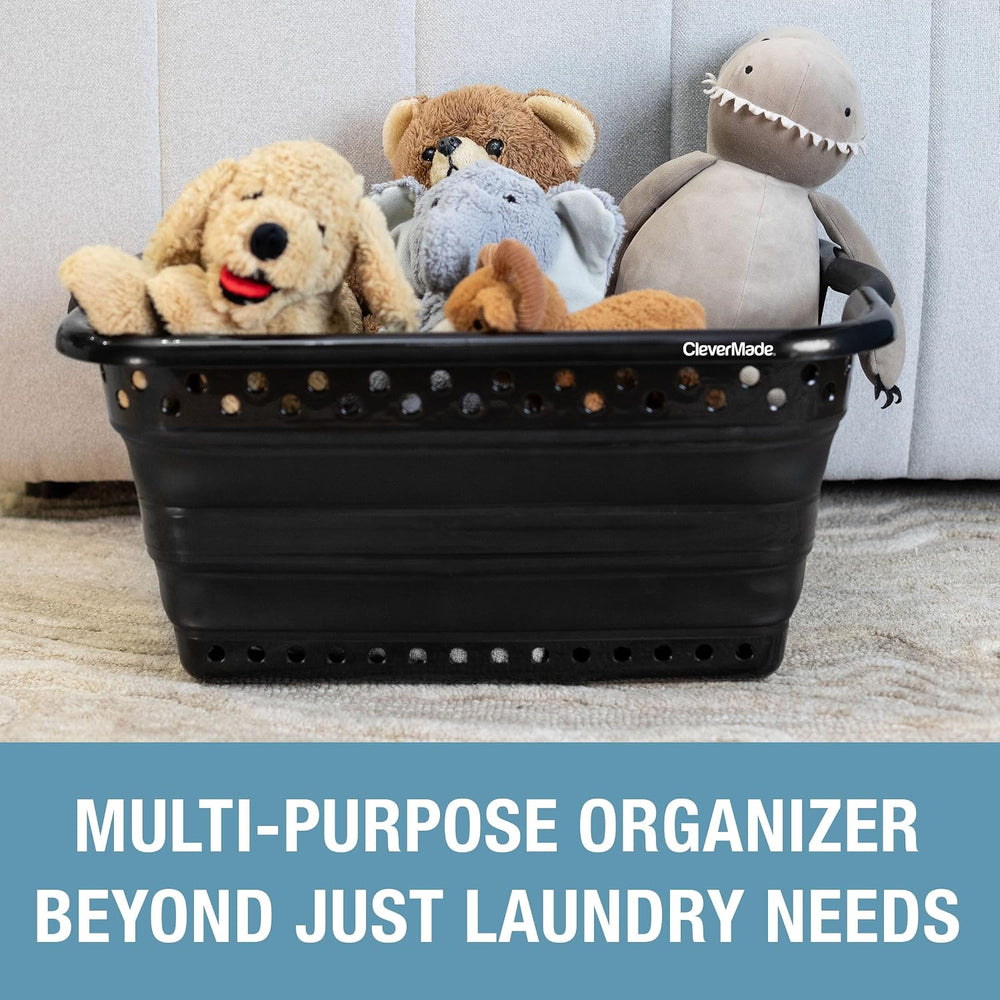 CleverMade Collapsible Laundry Basket, 39L Capacity, Foldable to 3.15 Inches,...