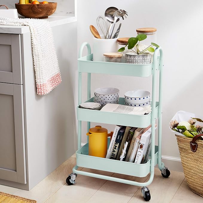 Amazon Basics 3-Tier Metal Rolling Utility or Kitchen Cart - Image 9