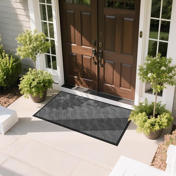 Yimobra Large Door Mat 47x32, All-Weather Waterproof Non-Slip Welcome Matt - Image 9