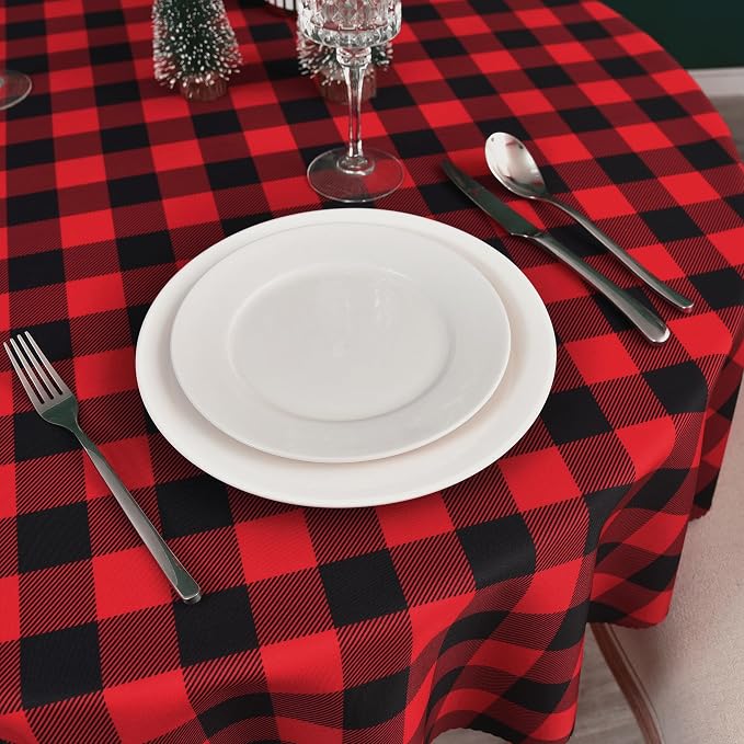 Waterproof Plaid Tablecloth Fabric - Image 9