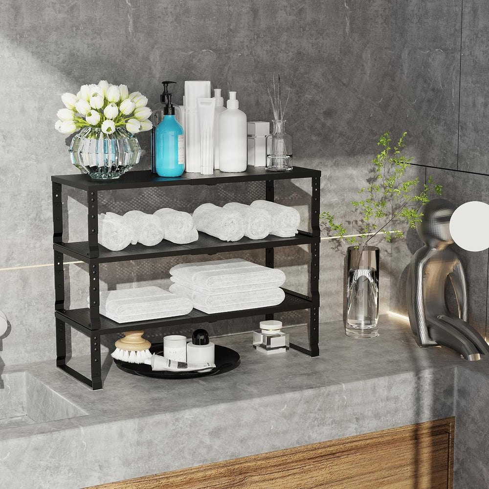 Jojocross Expandable Adjustable Stackable Kitchen Organizer, Spice Rack,Metal...
