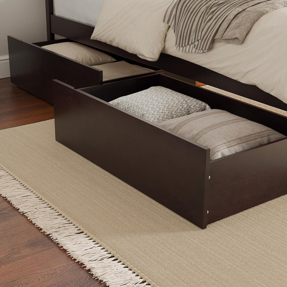 AFI Queen/King/Twin XL Under Bed Storage Drawers (Set of 2), Espresso
