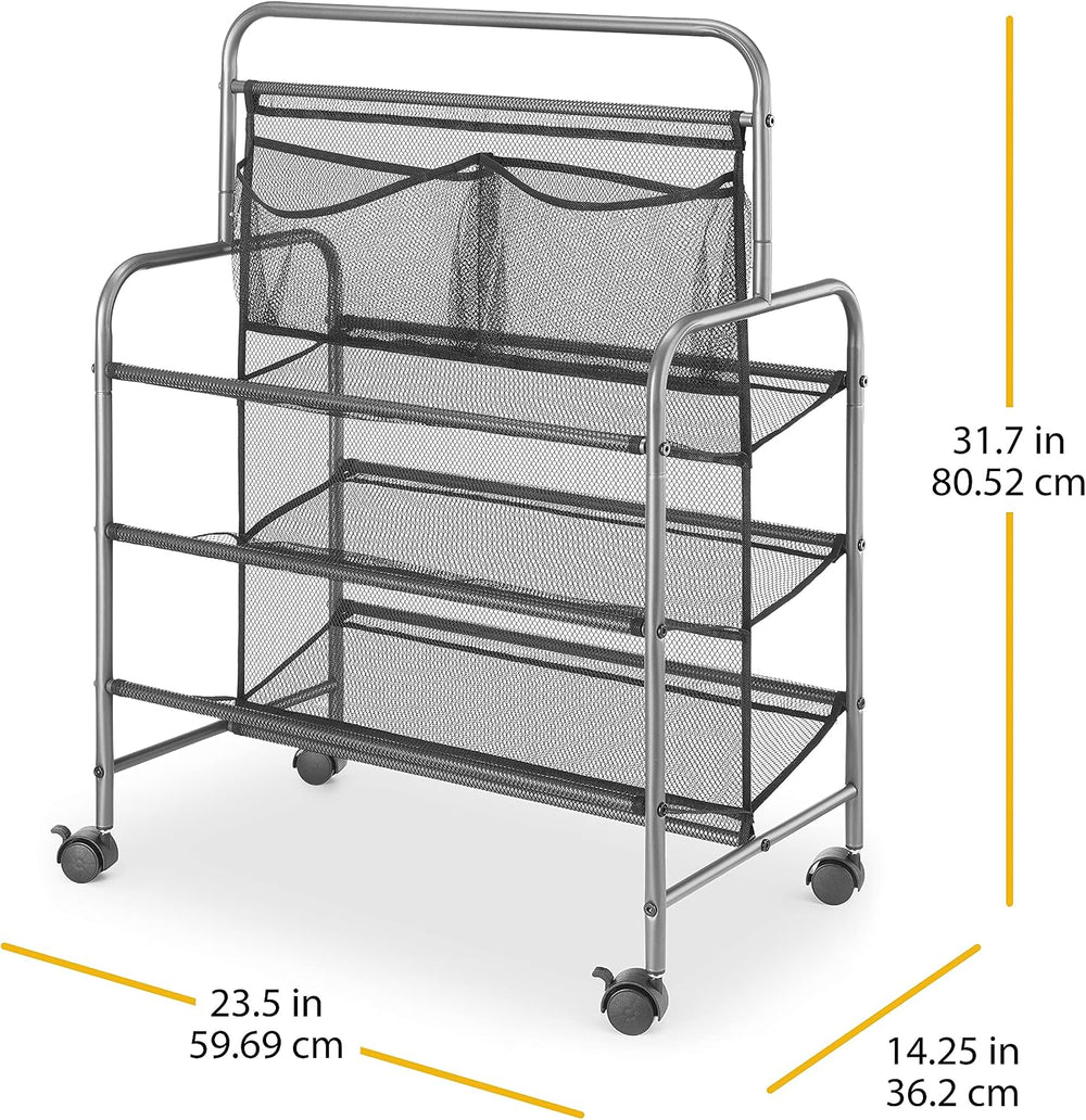 Whitmor 4-Tier Metal & Mesh Shoe Rack, Gunmetal