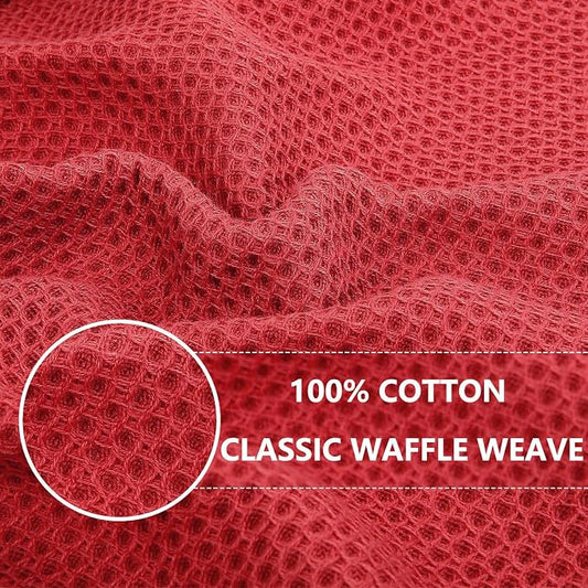 Homaxy 100% Cotton Waffle Weave Kitchen Dish Cloths, Ultra Soft Absorbent Quick - Image 2