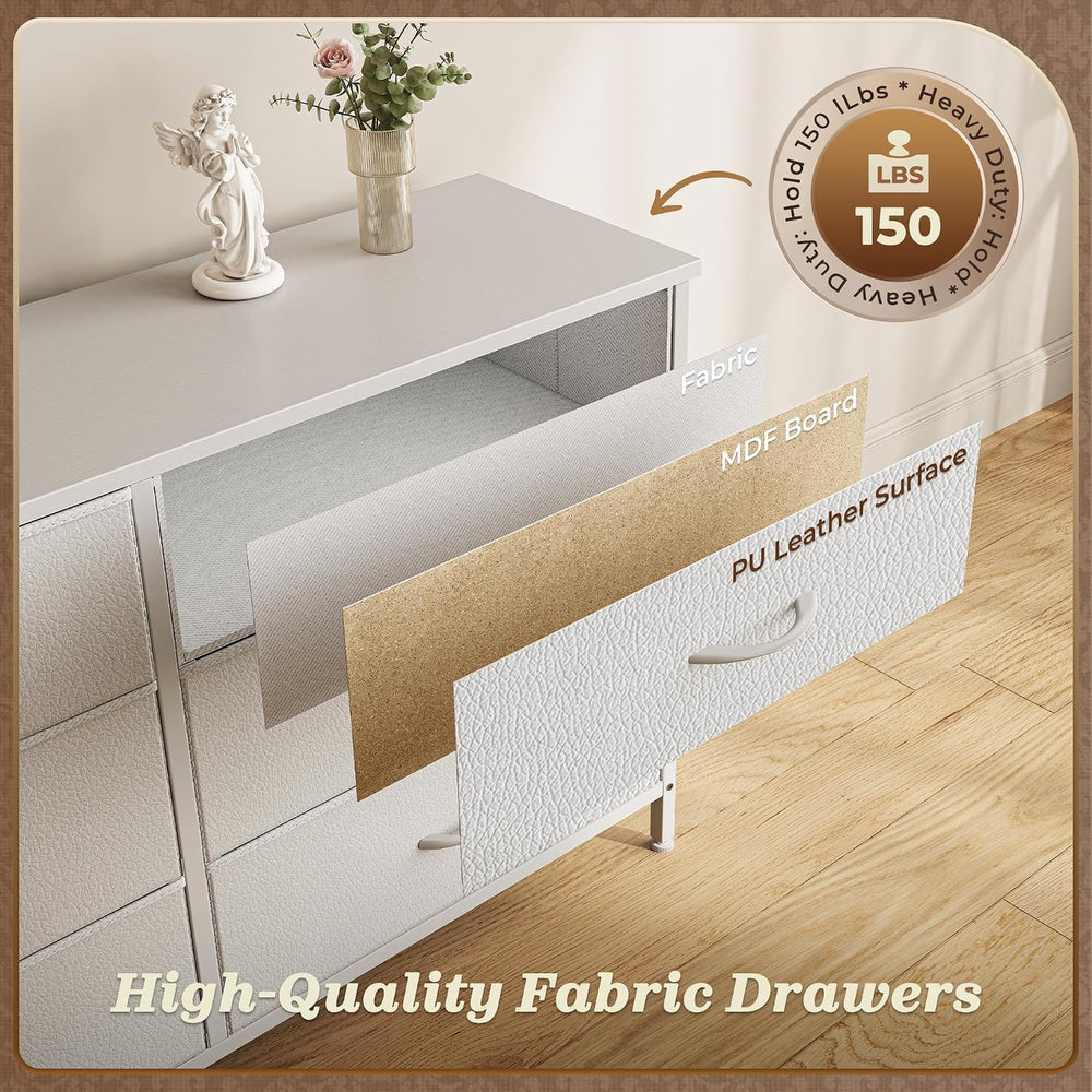 Huuger 70 Inch Long Dresser for Bedroom, TV Stand for 65, 75, 80 Inch TV