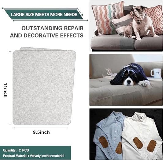 Azobur Couch Patch Repair Fabric, Microfiber Fabric, Self-Adhesive, - Image 2
