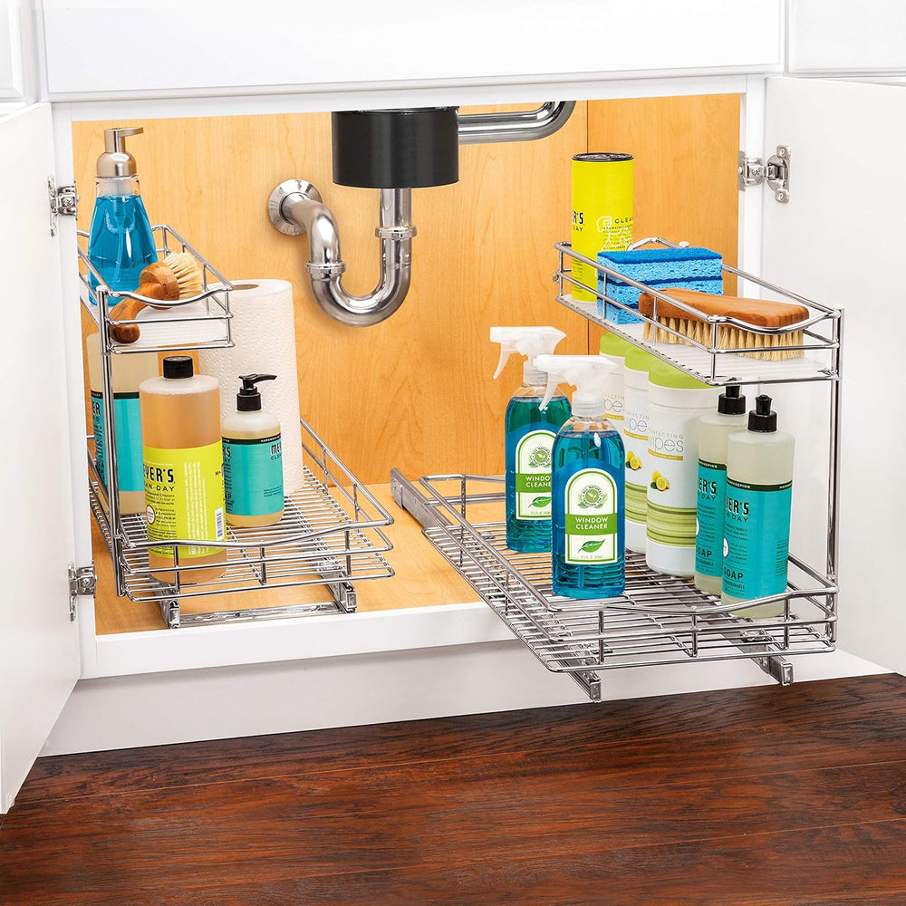 LYNK PROFESSIONAL® Pull Out Under Sink Kitchen Cabinet Organizer - 11.5 in. x...
