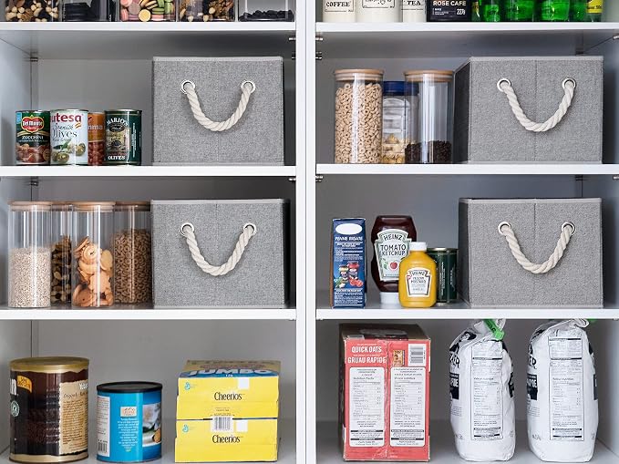 StorageWorks Storage Baskets for Shelves, Foldable Fabric Closet Storage Bins - Image 7