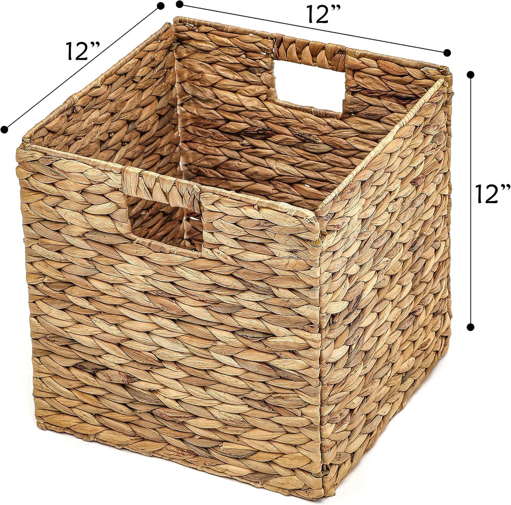 Foldable Hyacinth Storage Basket with Iron Wire Frame By Trademark Innovation...