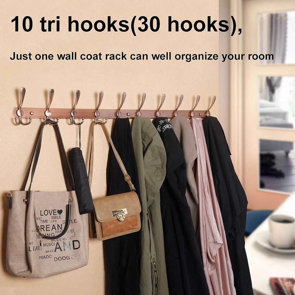 WEBI Coat Rack Wall Mount,37 5/8" Long,10 Hooks,Coat Hooks Wall Mounted,...