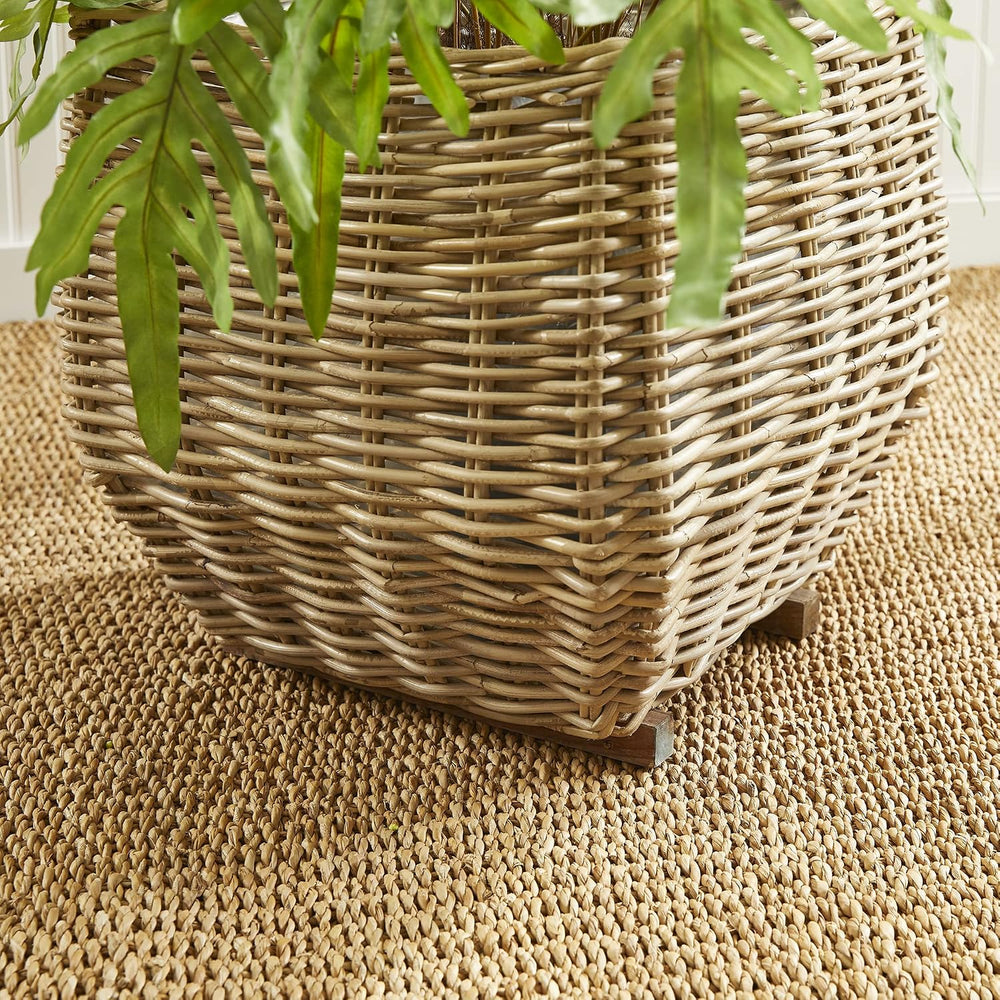 Napa Home & Garden Sylvie Square Taper Basket Large with Clear Plastic Li...