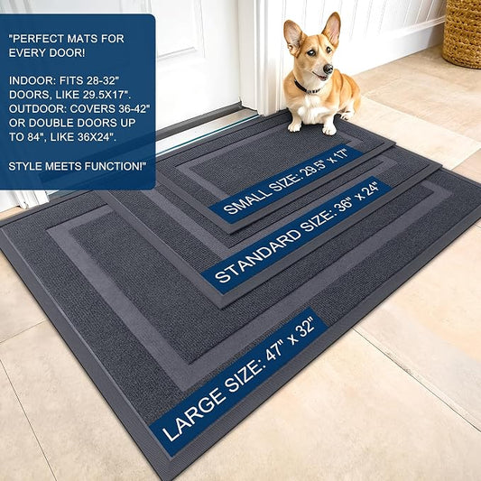 OLANLY Front Door Mat Indoor Outdoor Entrance, Waterproof All-Season, - Image 2