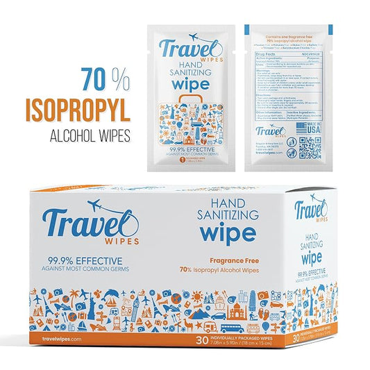 Hand Sanitizing Travel Wipes – 30ct Individually Wrapped | Fragrance-Free - Image 2