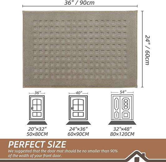 BEQHAUSE Waffle Door Mats Indoor 24"x36", Dog Mat - Image 2