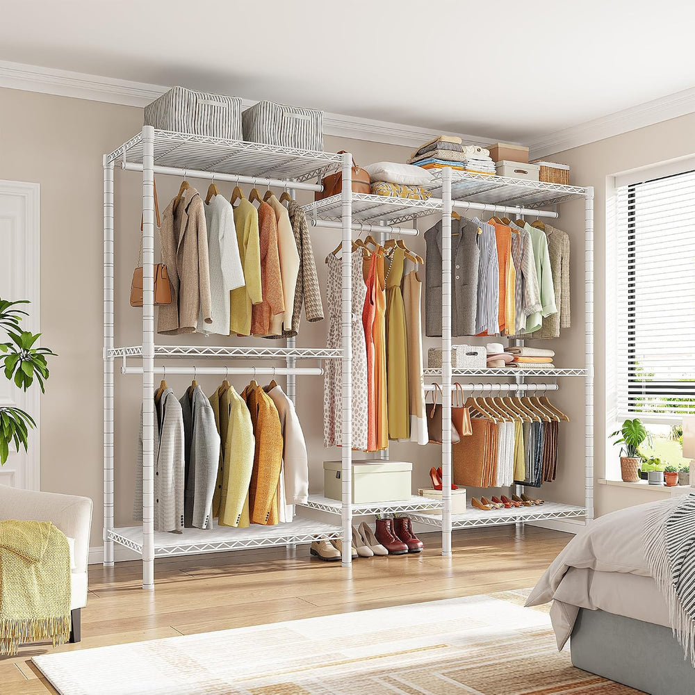 Raybee Clothes Rack, L Shaped Portable Closets for Hanging Clothes, 900LBS