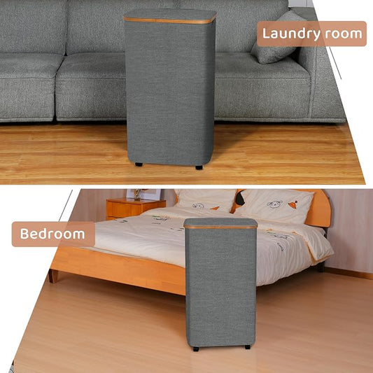 Laundry Basket with Wheels, 100L Hampers - Image 2