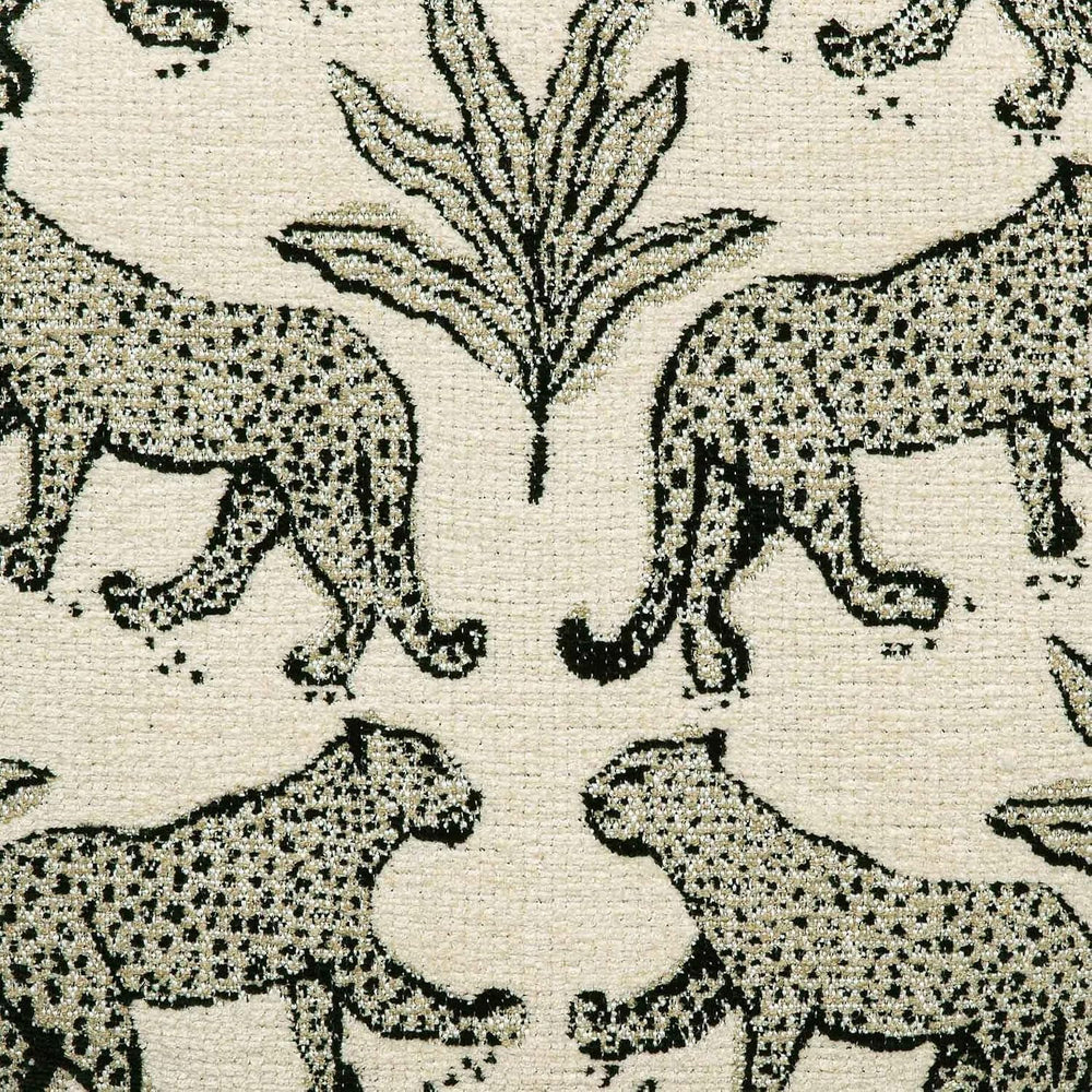 Tov Furniture Raji Jacquard Ottoman (Taupe Leopard)