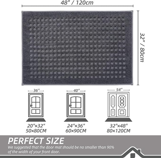 BEQHAUSE Waffle Door Mats Indoor 32"x48", Dog Mat - Image 2