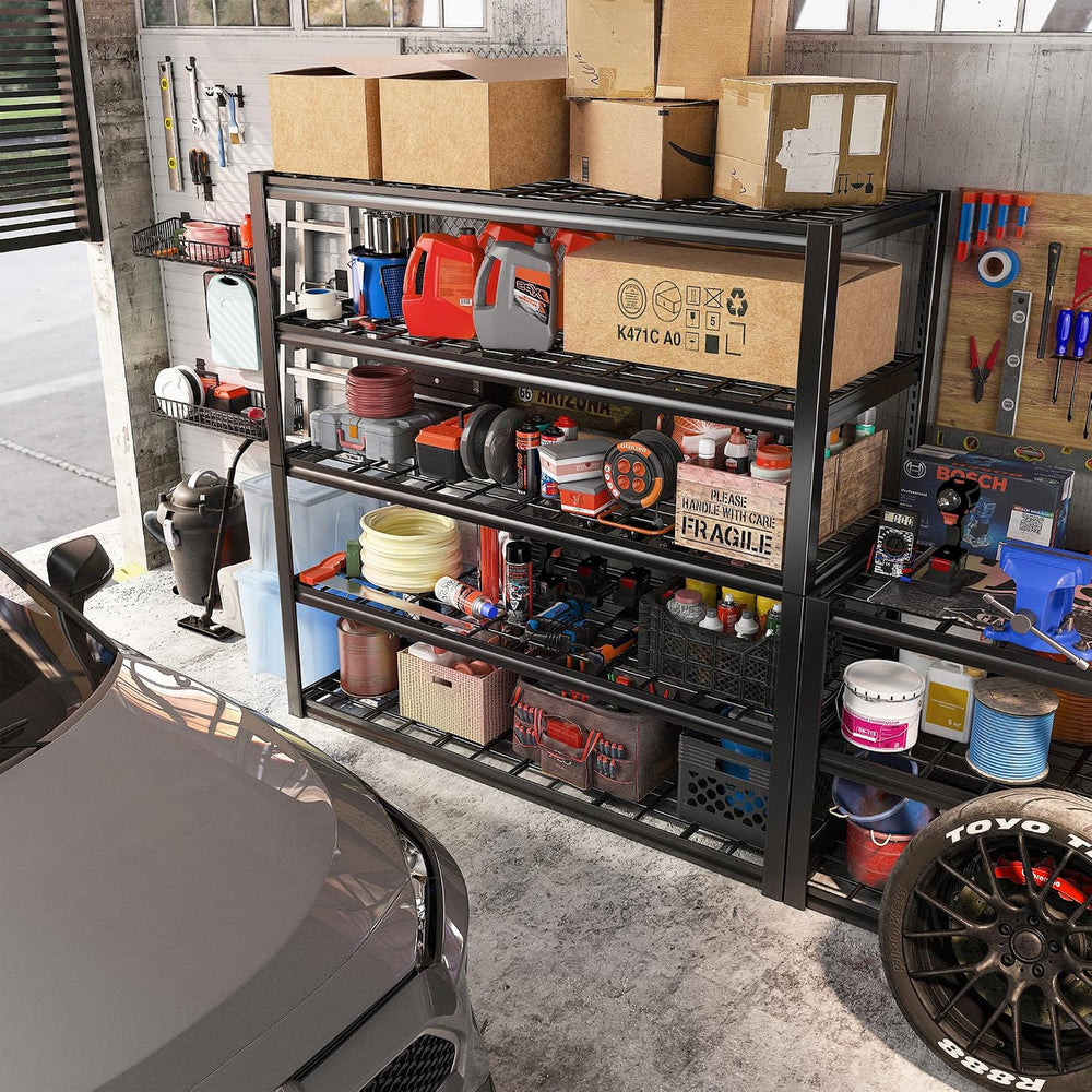 REIBII 48.2" W Storage Shelves for Garage, Adjustable Garage Shelving