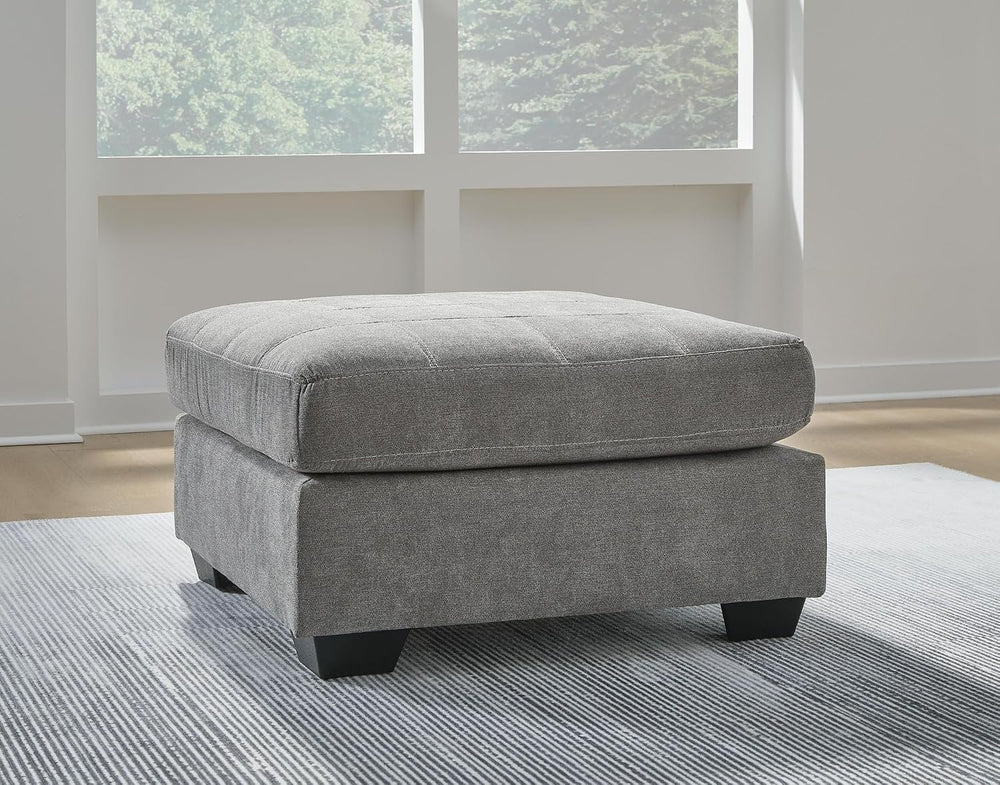 Signature Design by Ashley 36-in Oversized Square Ottoman, Gray