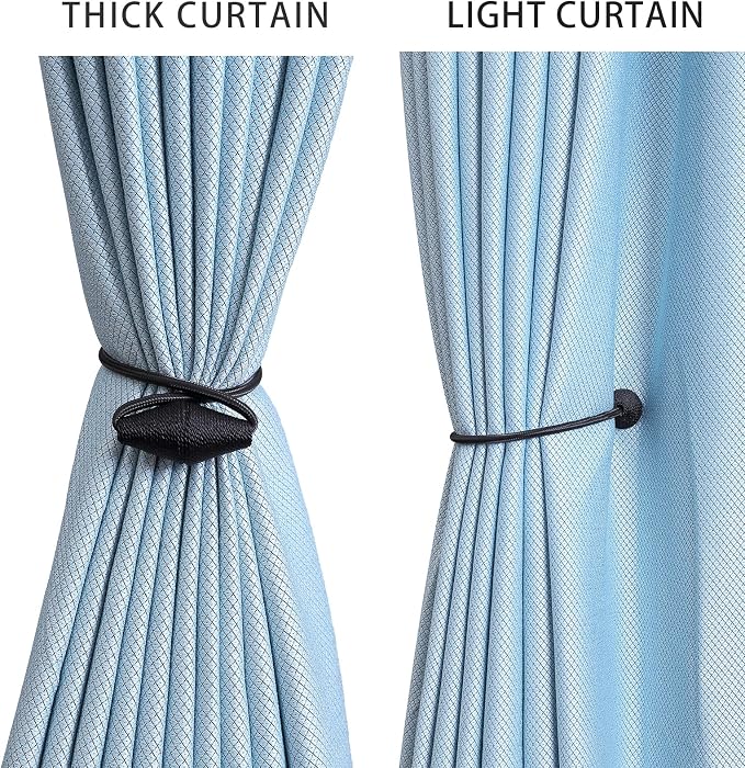 2 PCS Magnetic Curtain Tiebacks, European Style Convenient Drape Tie Backs - Image 6