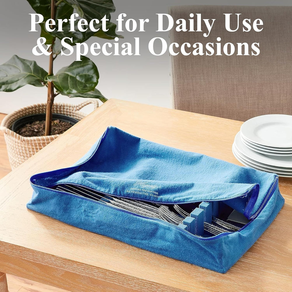 Hagerty Zippered Flatware Storage Drawer Liner –Tarnish Preventative Silverwa...